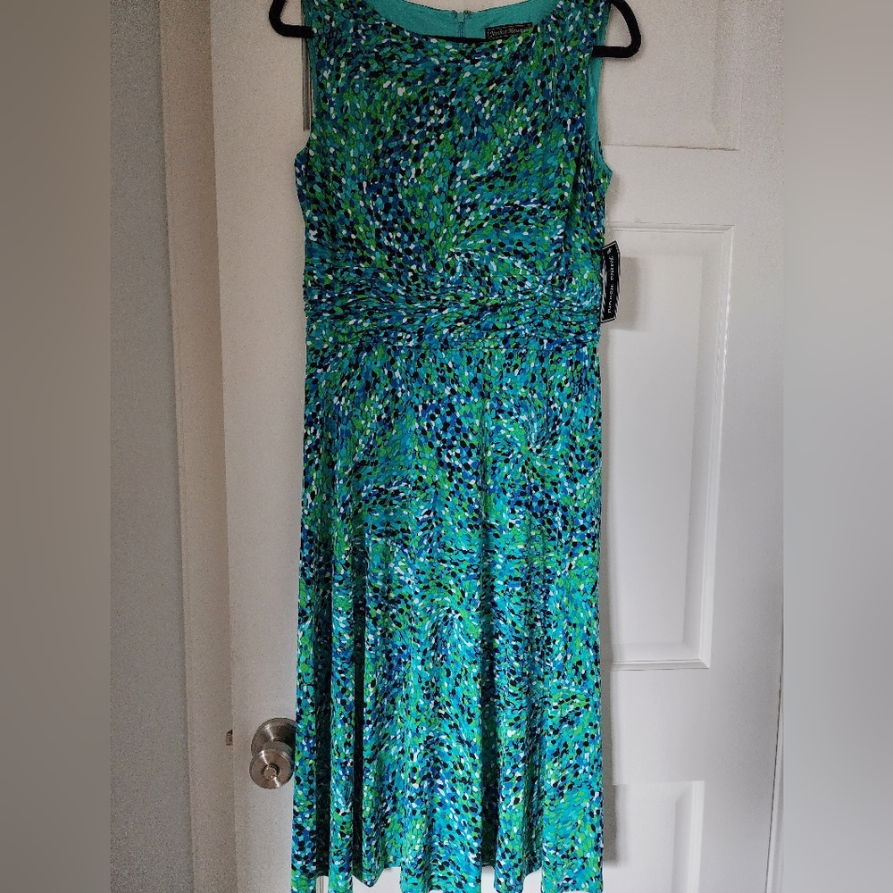 Jessica Howard blue and green dress, size 12